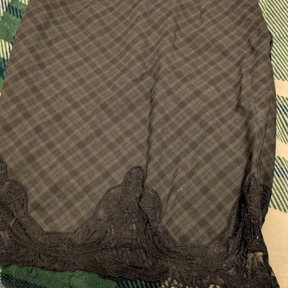 Forever 21 Black Plaid Pencil Skirt